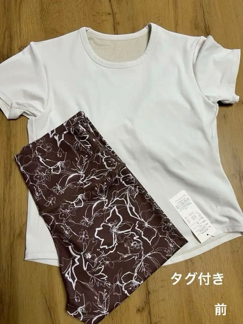 【SUKALA】カップ付きTee＆レギンスセットアップ　M ヨガ　ピラティス