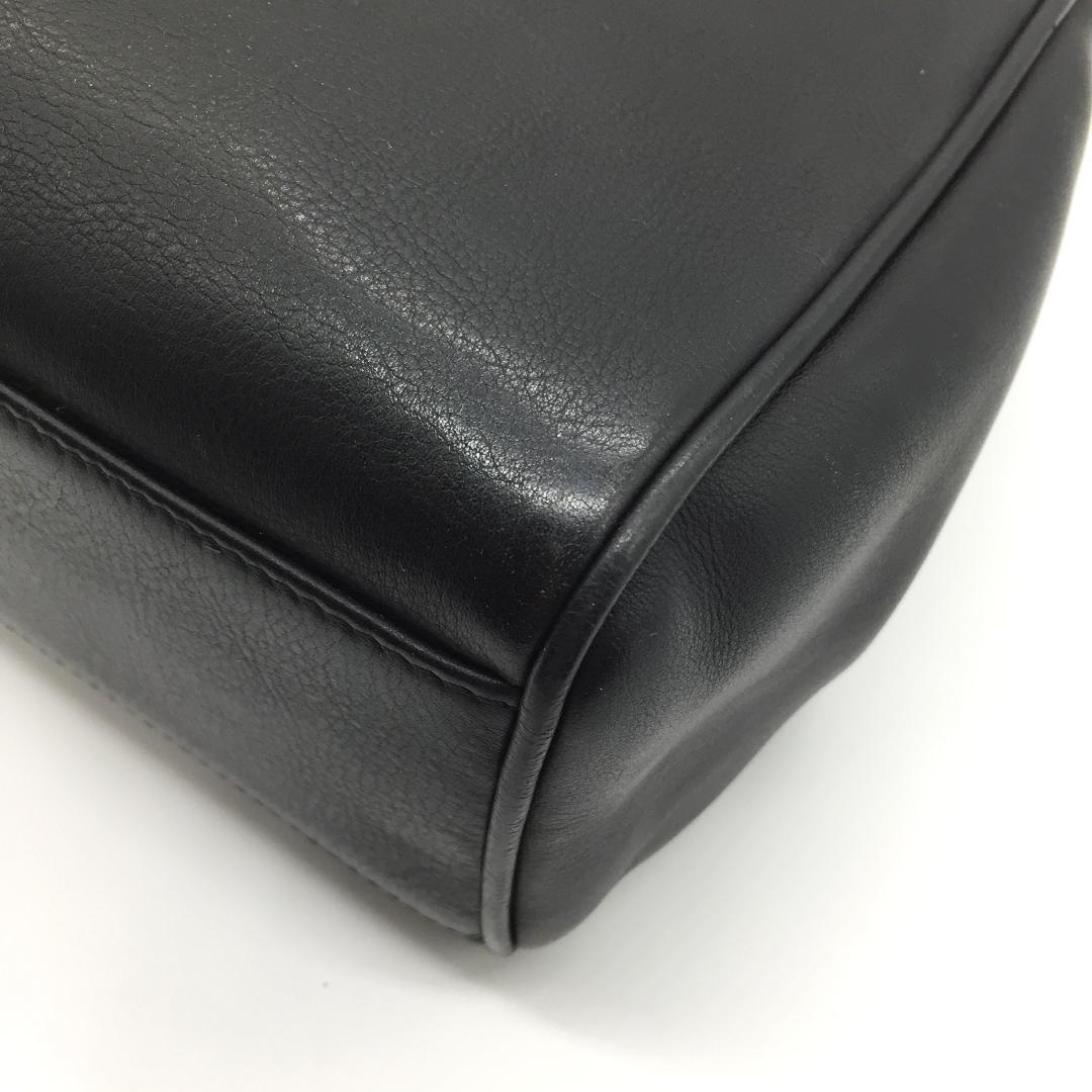 クリスチャンディオール ハンドバッグ CDロゴ ブラック 黒色 レザー 本革
