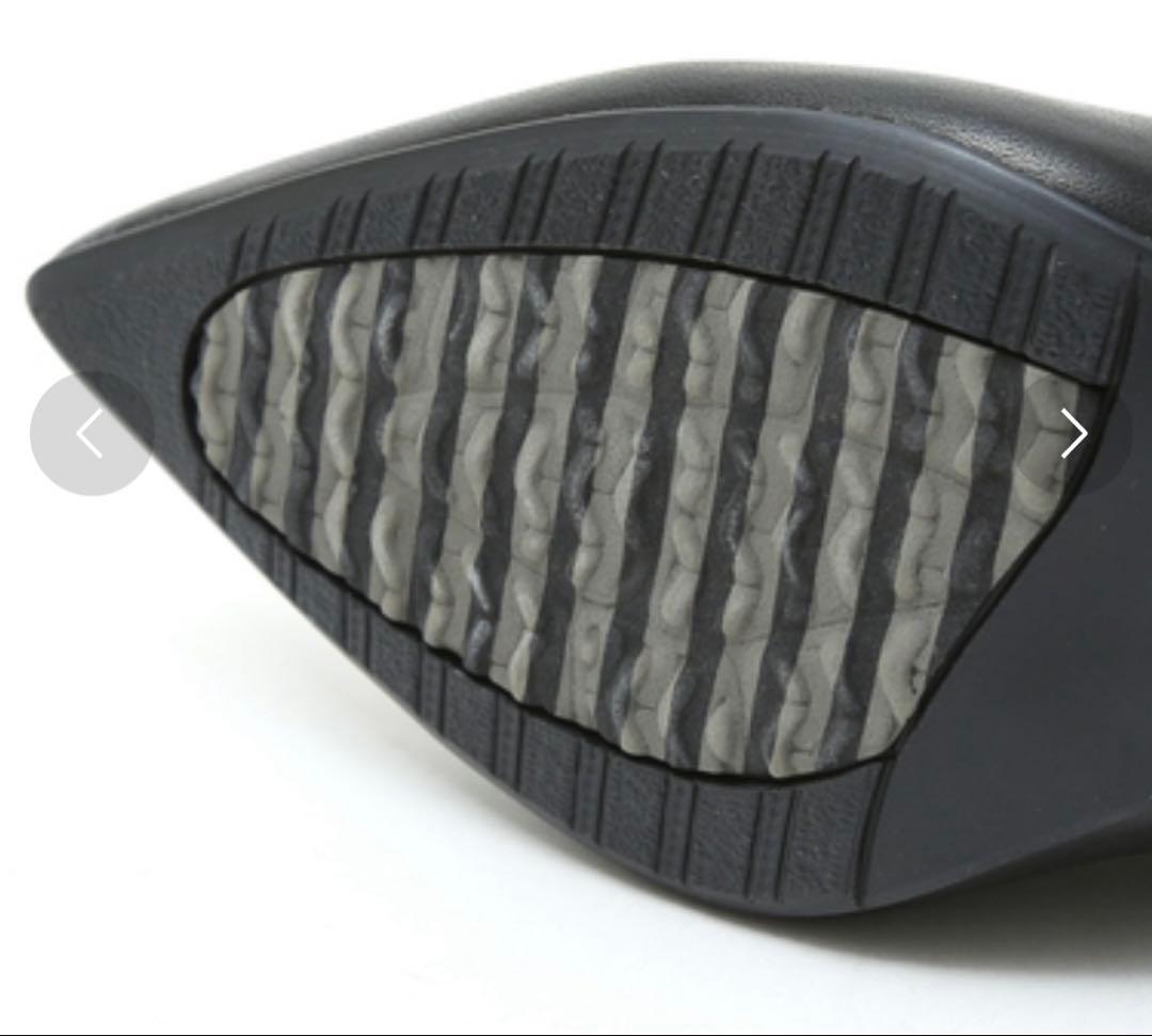 新品未使用本革レザー ショートブーツ 黒　23cm 定価¥28600