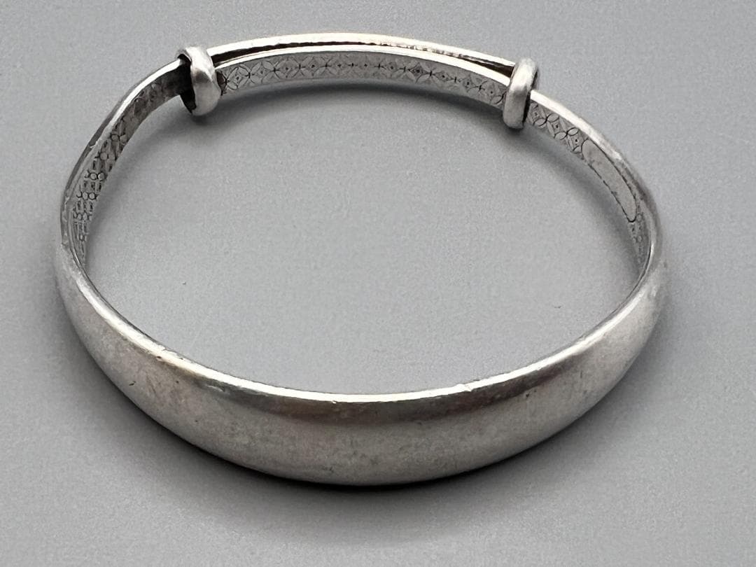 【海】足銀999刻印　バングル　プレスレット　重量約40.8g