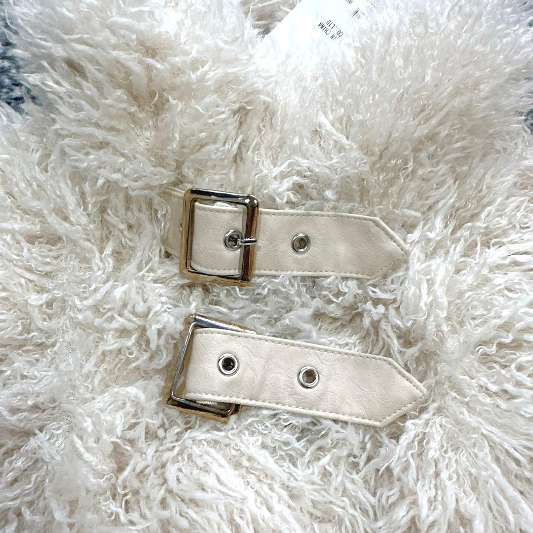 新品タグ付 完売品 チコ Chico プードルコート アイボリー ファーコート