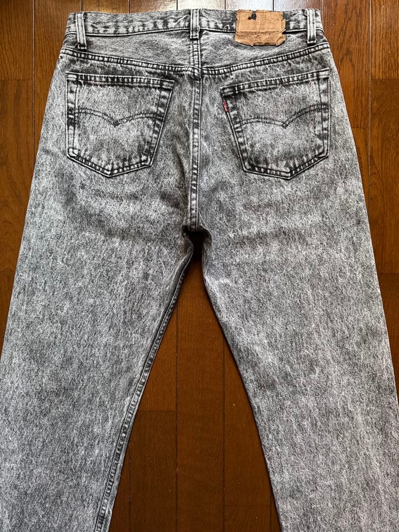 希少【80s】Levi's 501 USA製 ブラックケミカルウォッシュ W32