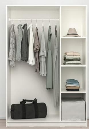 IKEA 衣装棚 収納棚 タンス ワードローブ クレップスタード ホワイト