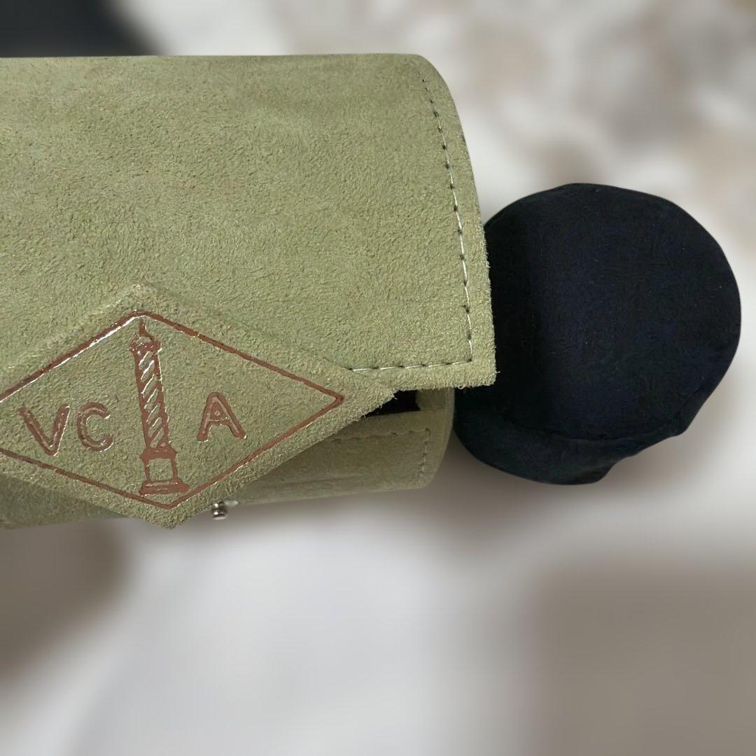 ヴァンクリーフ緑スエードバンド 時計ケース ショパール指輪と時計ケース空き箱