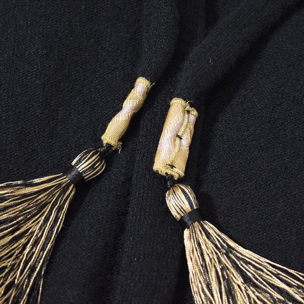 forte_forte カシミヤ ガウン ロングカーディガン タッセル紐付き