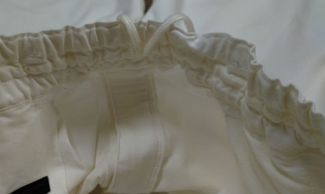 【美品】コムデギャルソン オムプリュス ホワイト 綿パン 男性Ｓで女性Lサイズ