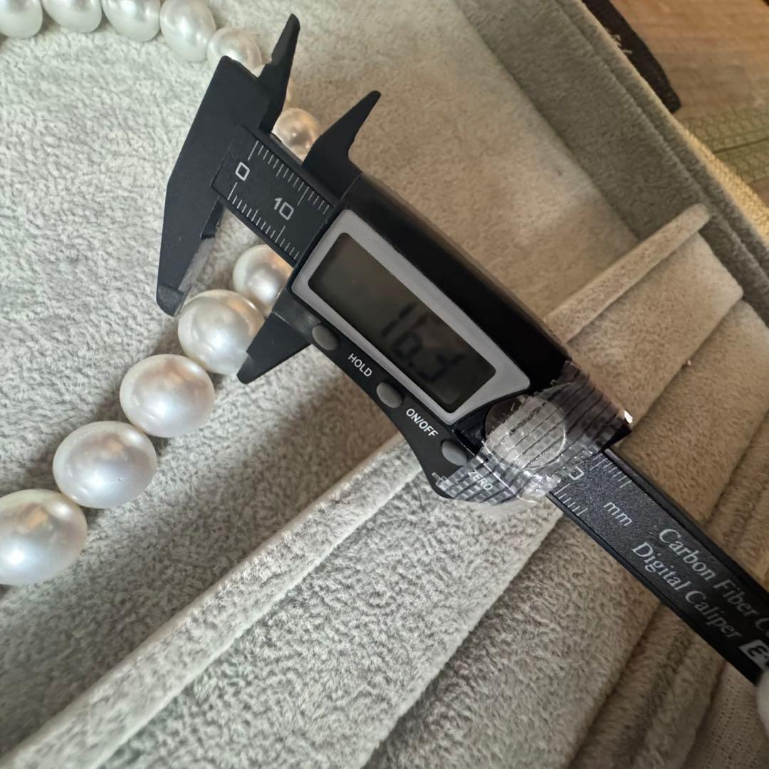 南洋真珠 大珠ネックレス イヤリングセット K14WG