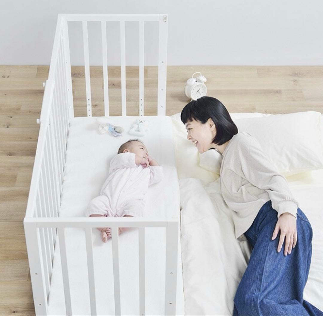 大和屋　ソイネール3 そいねーるIII ホワイト　ベビーベッド