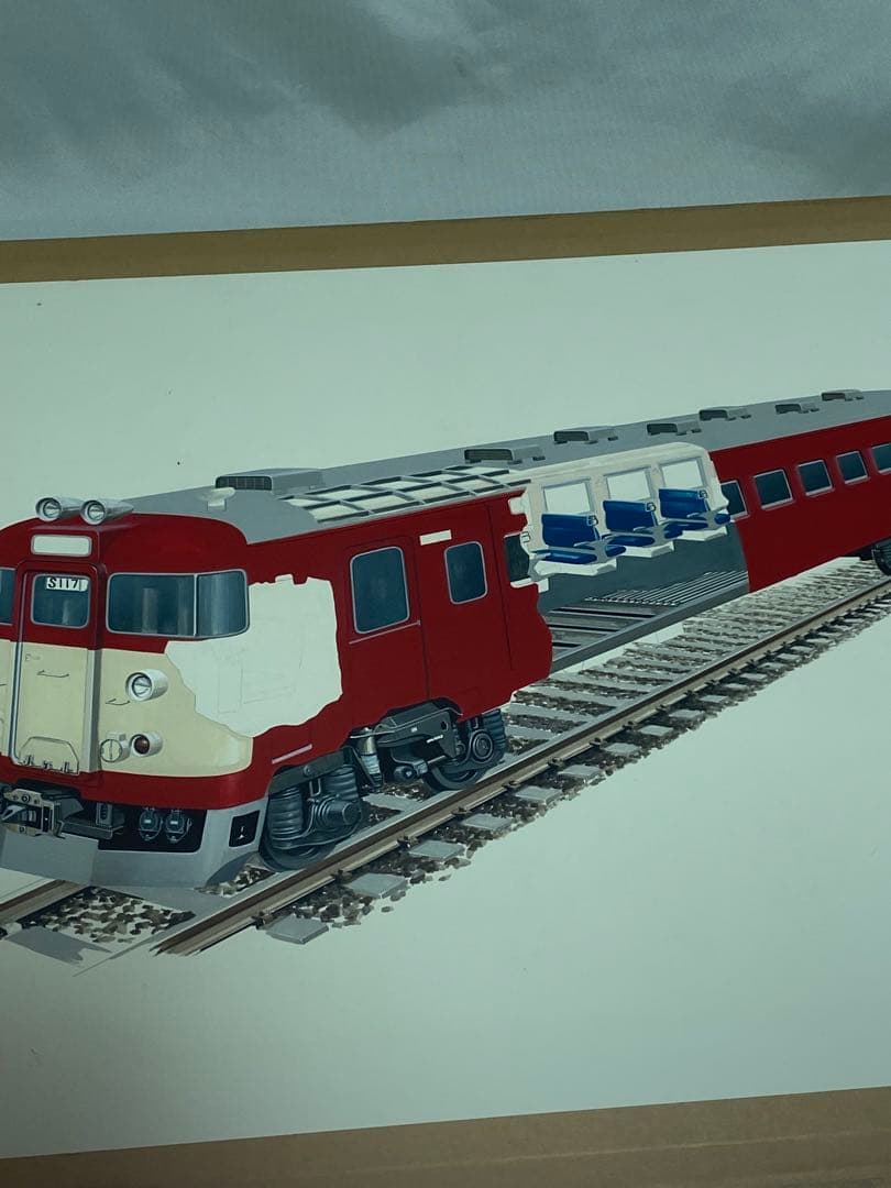 2555❣️ 鉄道　　オブジェ　電車　絵　3セット