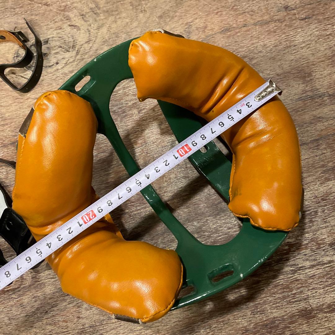 未使用保管品！昭和レトロ キャッチャーマスク 金属製 野球 審判 硬式 軟式