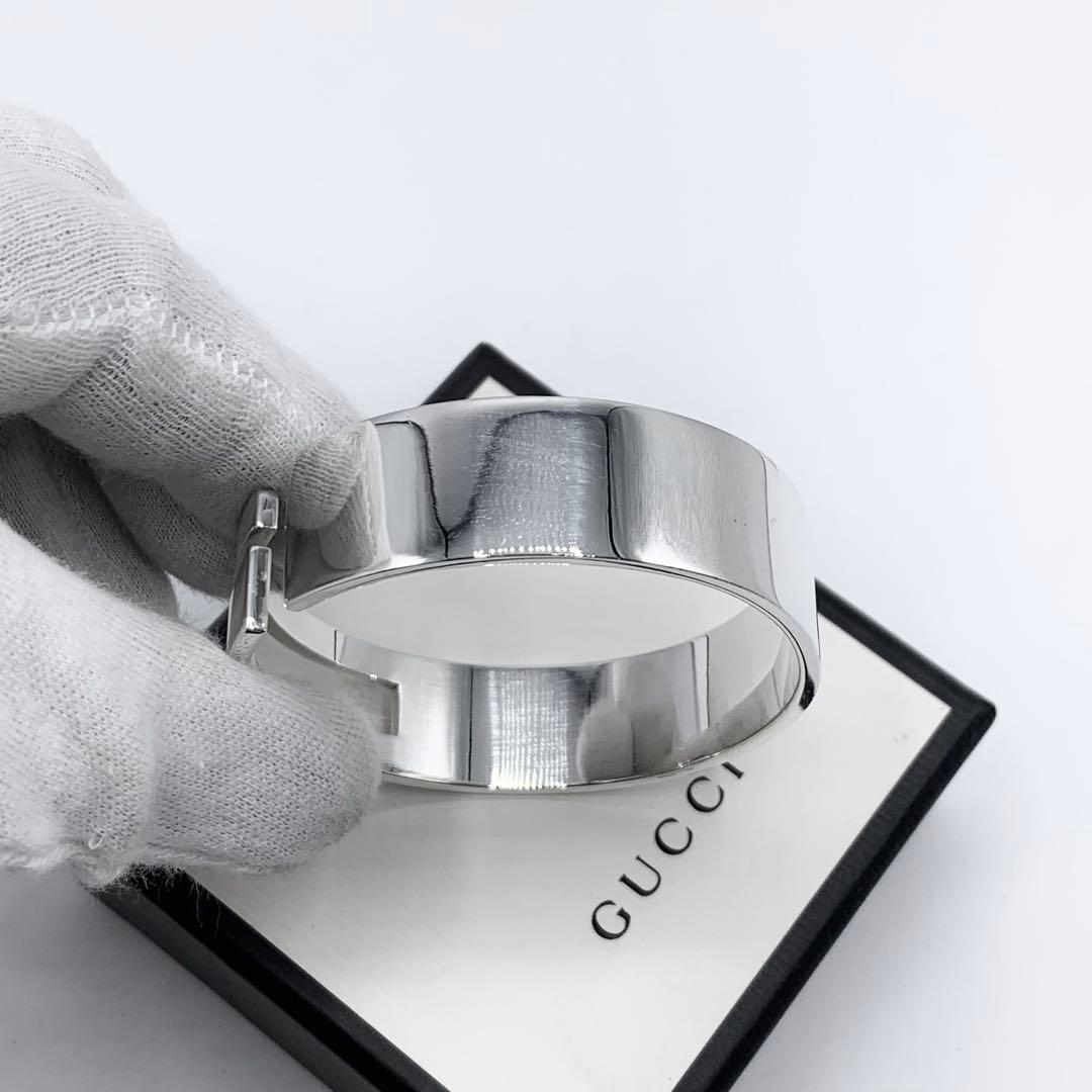 【美品】GUCCI ブレスレット　バングル　カットアウトG ヴィンテージ　925