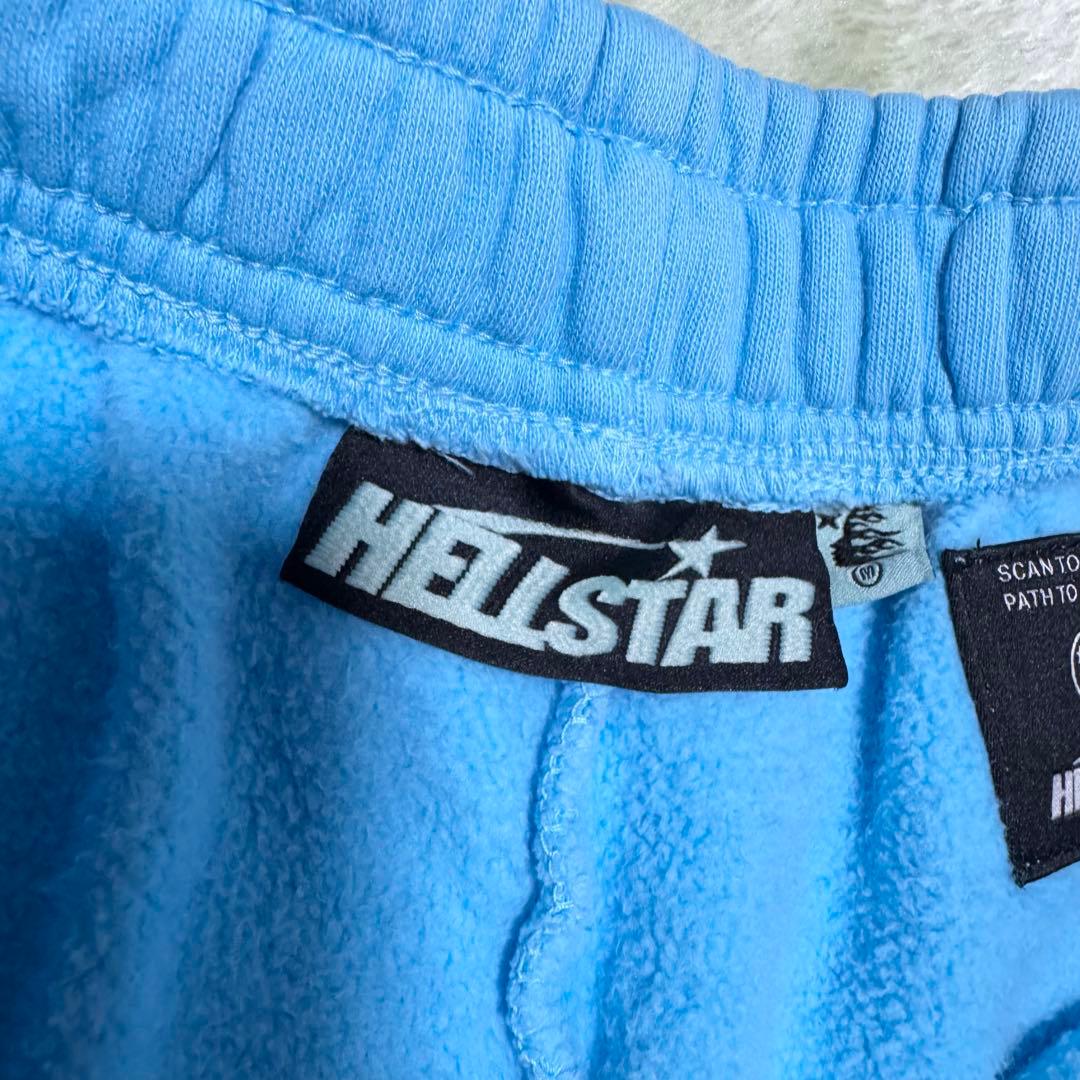 Hellstar blue FLAME shorts ヘルスター ハーフパンツ