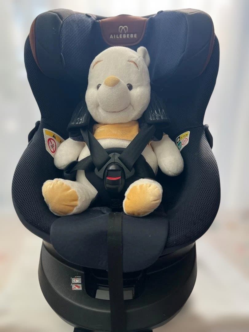 【ミモザ。。♪ 】AILEBEBE ネイビー 回転式チャイルドシート