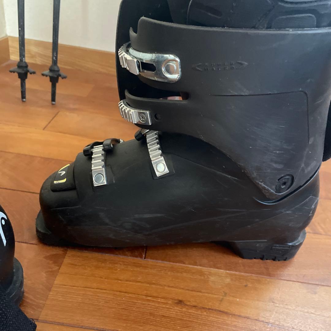 HEAD スキーセット 板156センチ、ブーツ28センチ、ストック115センチ