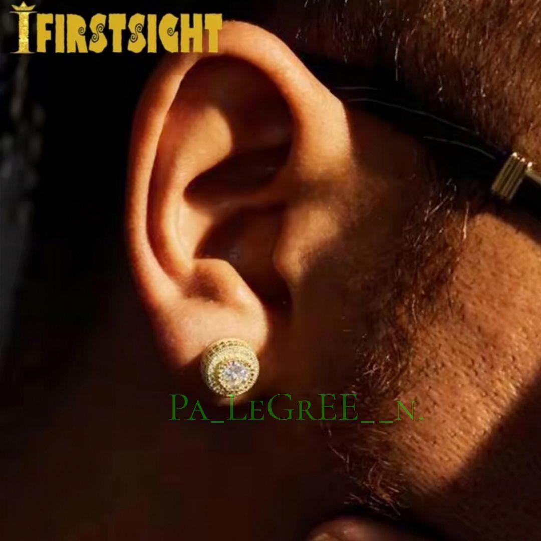 pp0pピアス♪　メンズ　レディース　モアサナイト　S925　プラチナ　18k