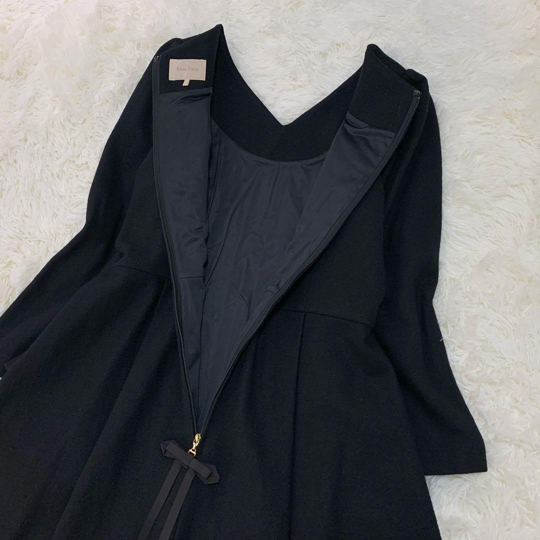 ローズティアラ エスカルゴ ワンピース ロング リボン 大きいサイズ 22AW