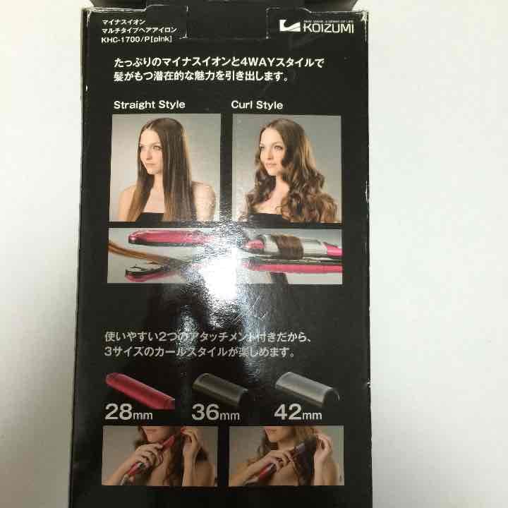 値下げ！￥2800【新品！未使用！】マイナスイオンマルチタイプヘアアイロン