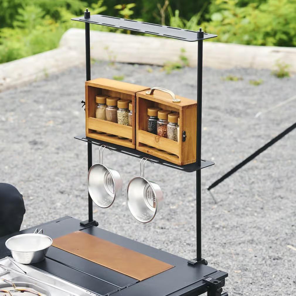 Alpen アルペン アルミユニットテーブル88と テーブルトップラックセット