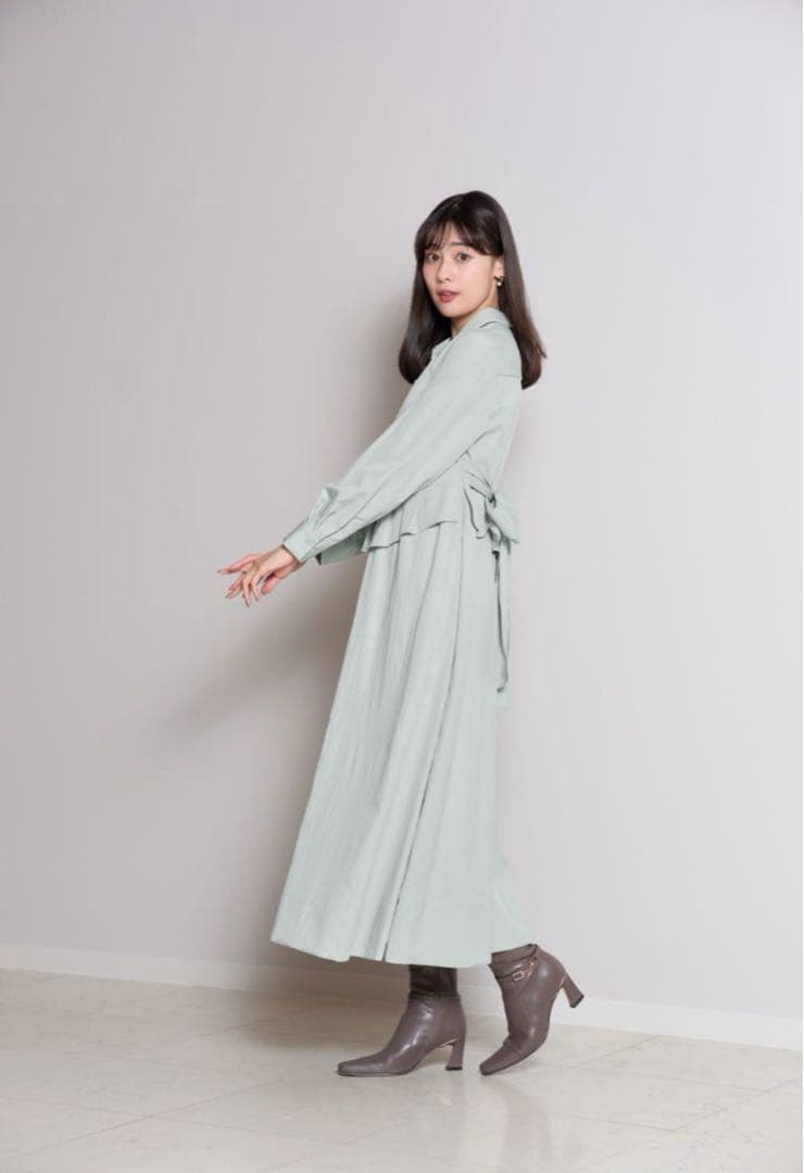 ワンピース Herlipto Peplum Poplin Shirt Dress