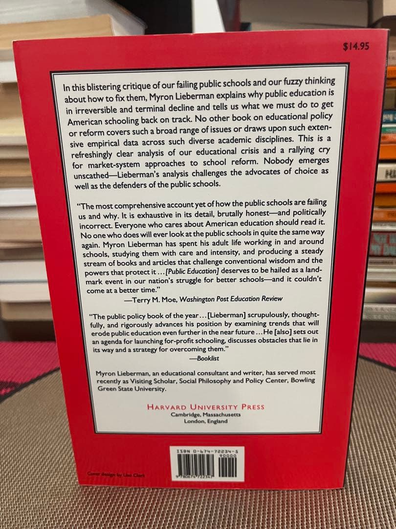 洋書 PUBLIC EDUCATION: AN AUTOPSY