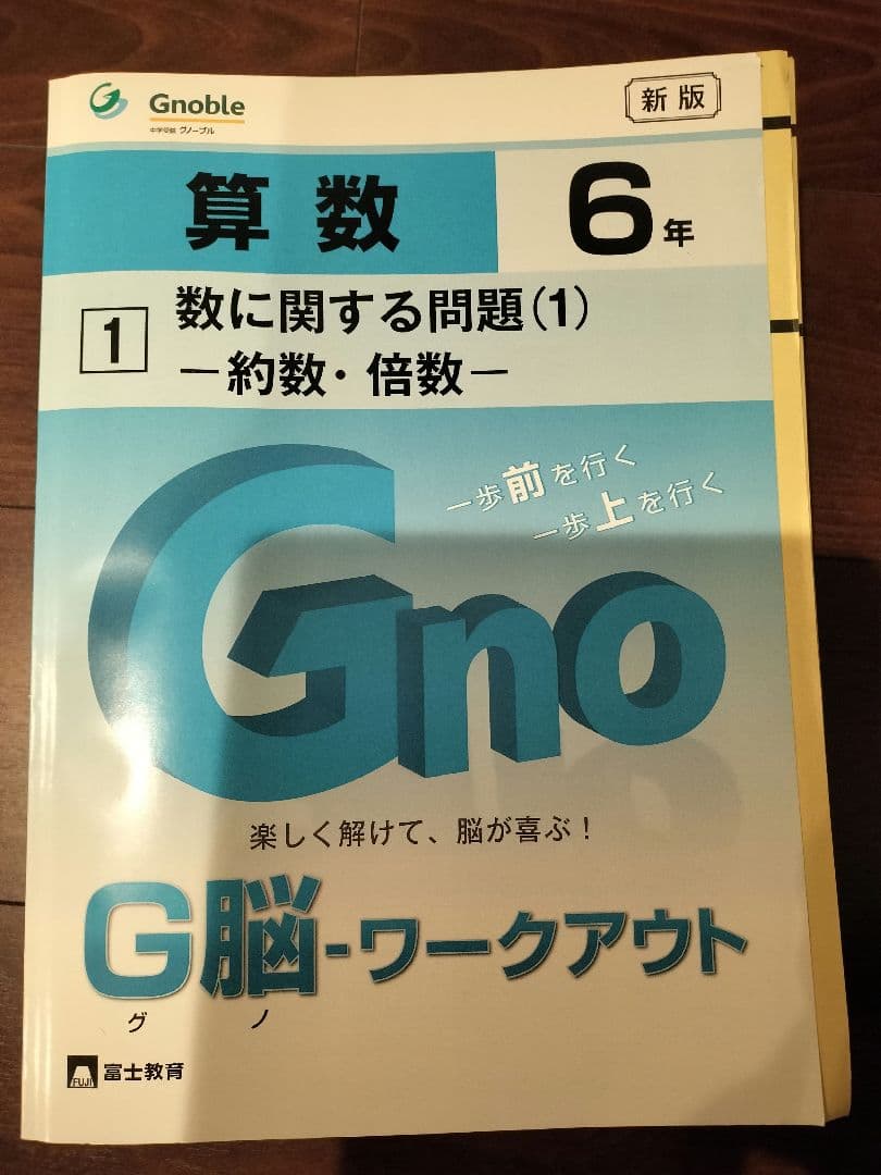 【中学受験グノーブル】算数 G脳ワークアウト6年 全20巻 / 書き込み無し