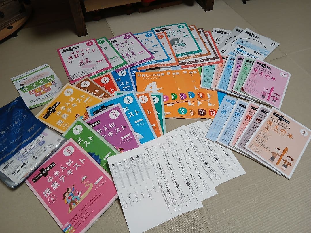 進研ゼミ 考える力プラス 中学受験講座5年生 １年分セット