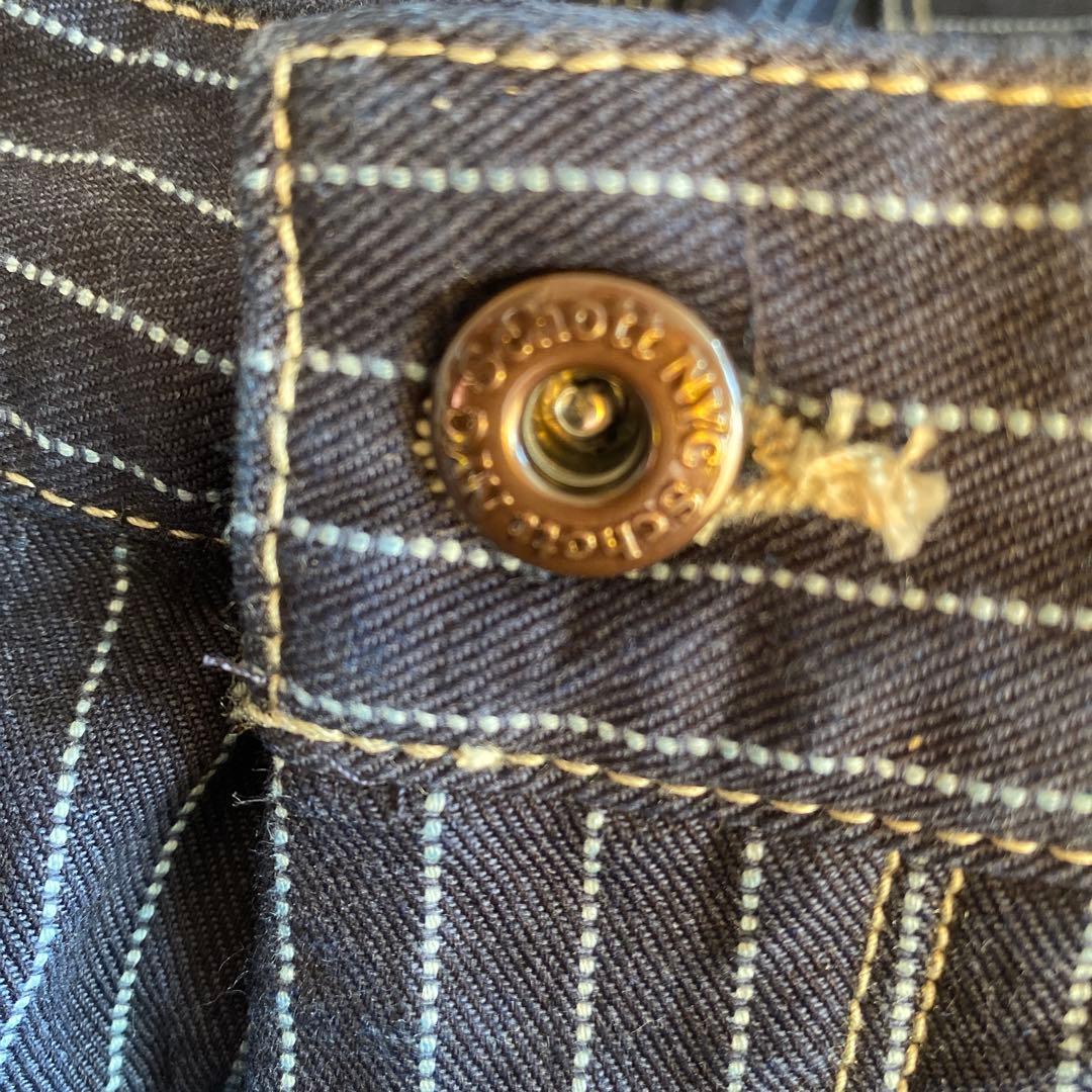 ショット　ヒッコリーデニム　パンツ　ウォバッシュ　36