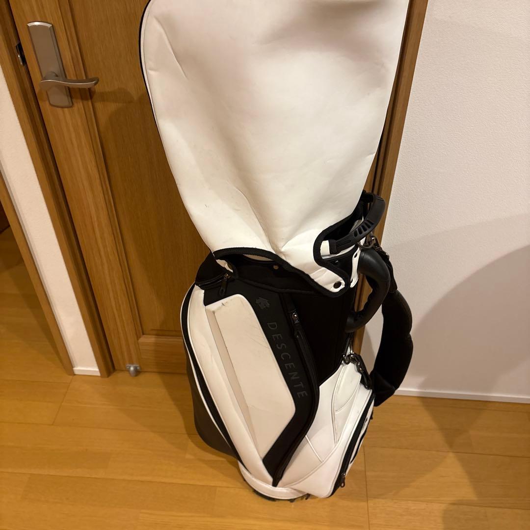DESCENTE キャディバッグ ホワイト/ブラック