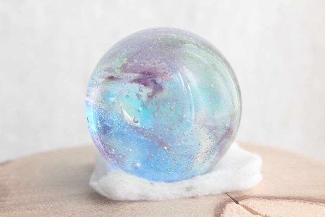 シエラネバダ産アンダラクリスタル　スフィア　マルチカラー　ブルー系