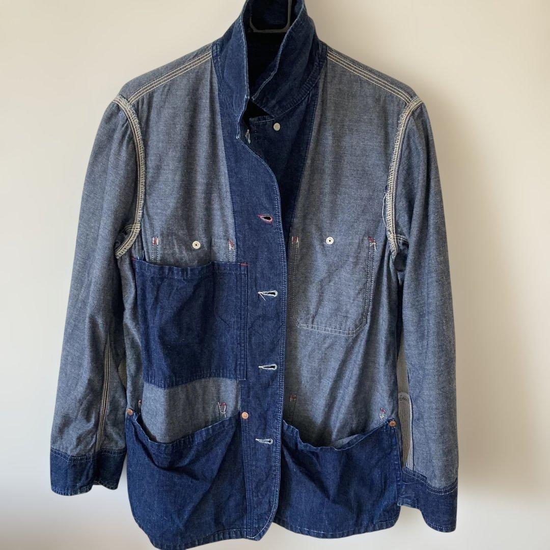 BLUE BLUE ブルーブルーインディゴ デニム カバーオール ワーク