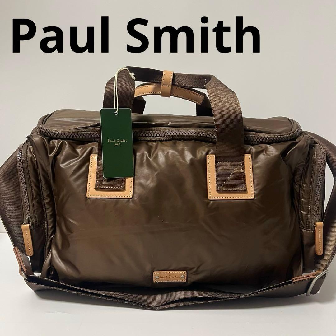 未使用保管✨　Paul Smith 　ボストンバッグ　ブラウン　レザー