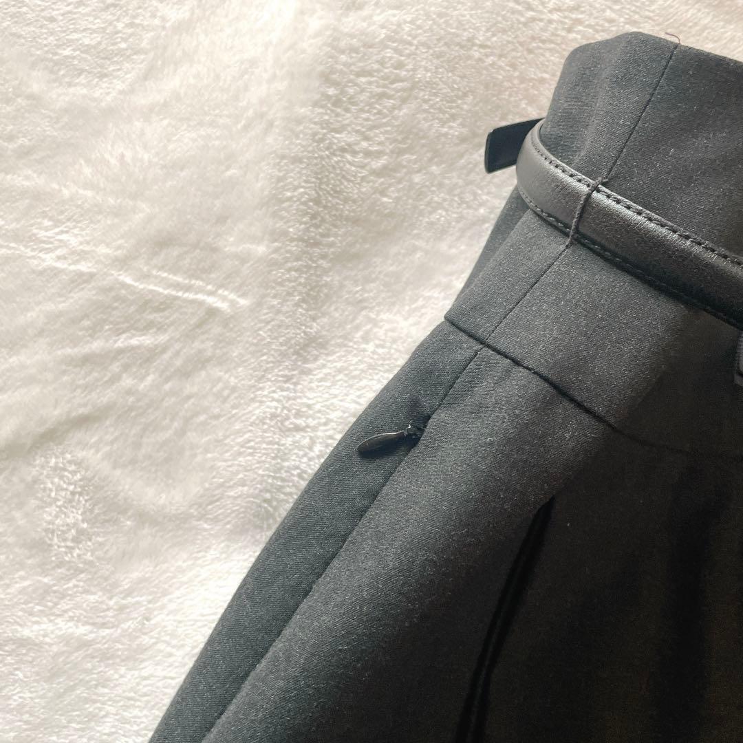 極美品⭐︎FOXEY NEW YORK チャコール ベルト付 スカートスーツ L