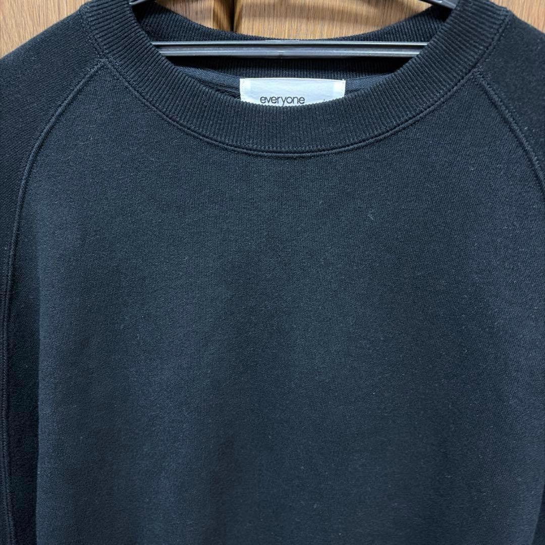 今週末まで価格　everyone コットントレーナー ブラックsizeL