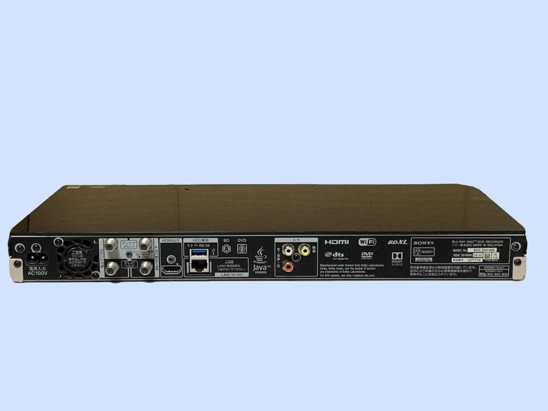 M6566 SONY ソニー ブルーレイレコーダー BDZ-ZW1500