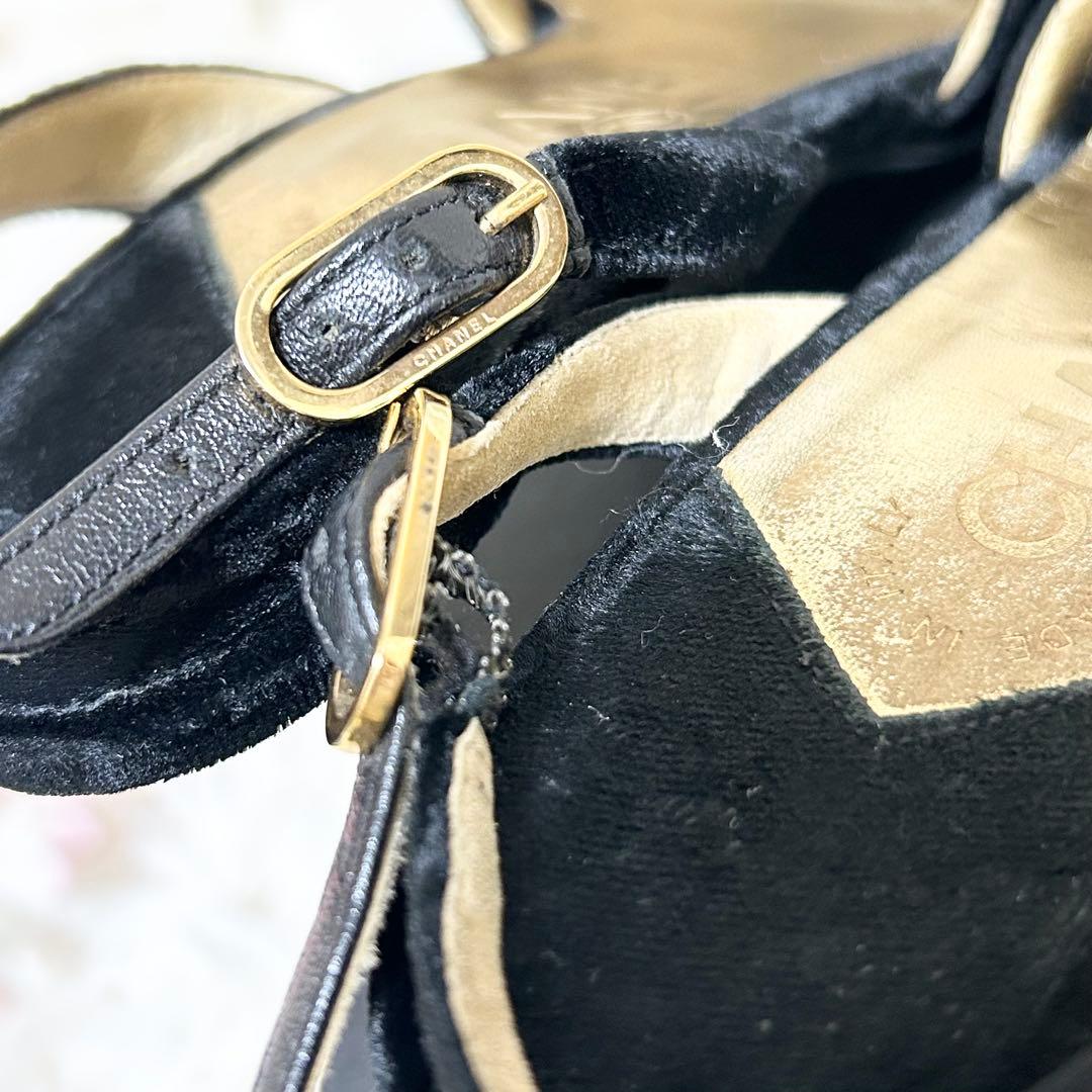 d*3様 【良品】CHANEL シャネル カメリア サンダル