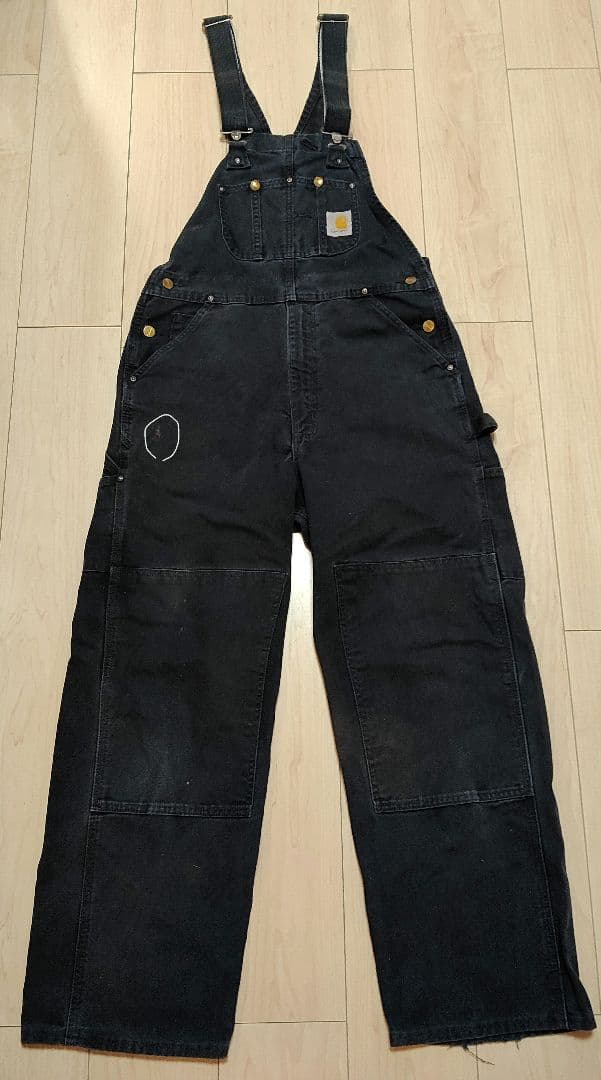アキ　Carhartt ダブルニーW34 ブラック　USA製