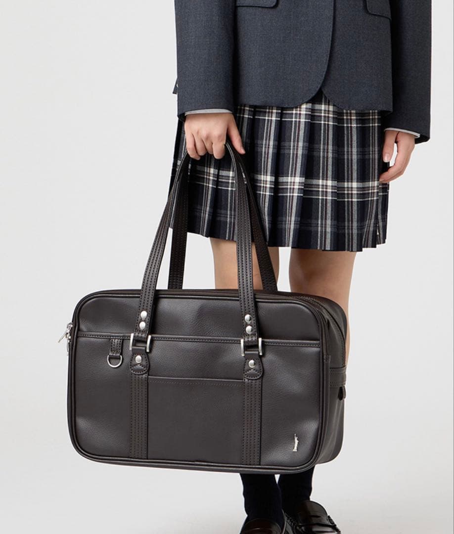 【美品】イーストボーイ　スクールバック　チョコレート×シルバーVenus