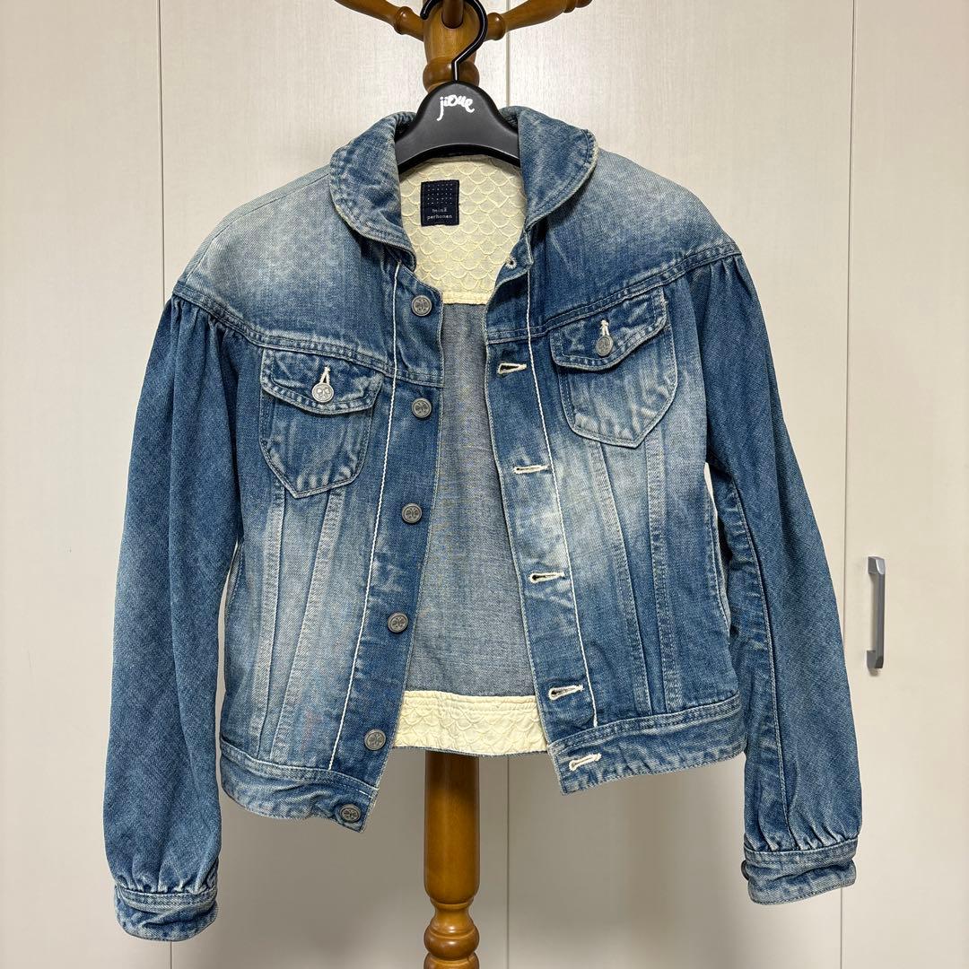 ミナペルホネンライトブルーデニムジャケット