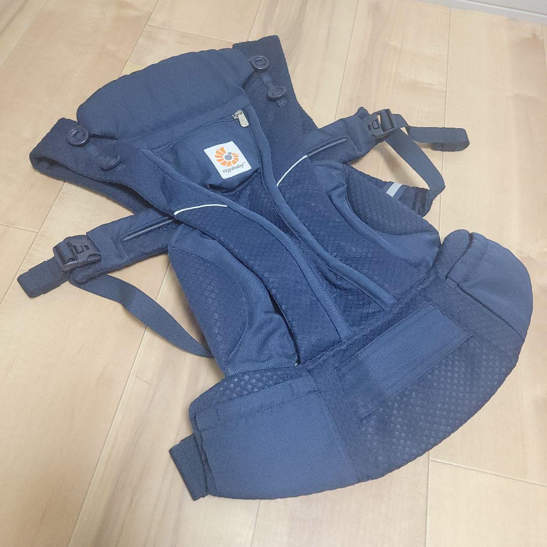 【未使用級】エルゴベビー 抱っこ紐 オムニブリーズ メッシュ ミッドナイトブルー