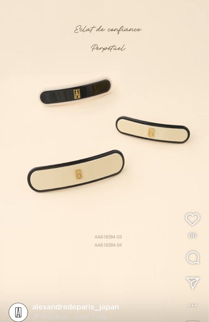 新品未使用　アレクサンドルドゥパリ　バレッタ　リズレ　LISERAI