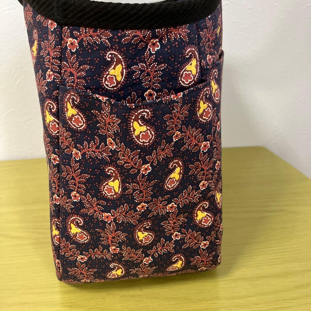 ソレイアード　ハンドメイド　グラニーバッグ　外ポケット付　縦25横32底マチ13