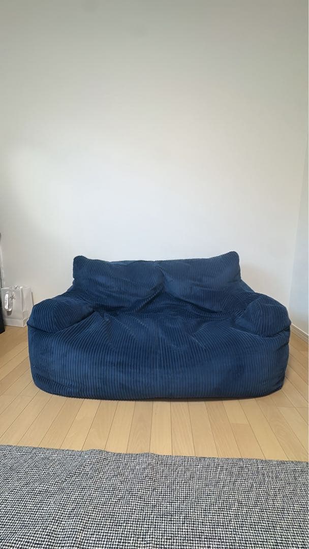 LOOSY ネイビー コーデュロイ クッションソファ