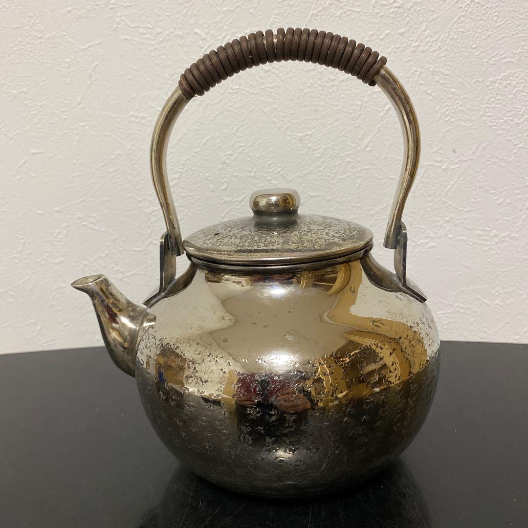 煎茶道具 燻銀 銅瓶 湯沸 急須