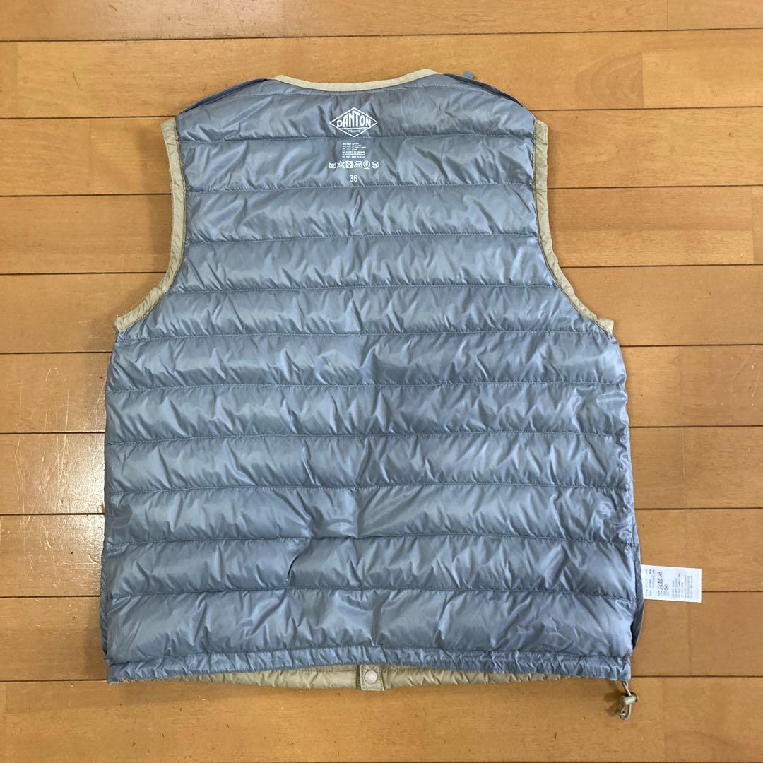 超美品【DANTON/ダントン】ライトダウンベスト36size ベージュ