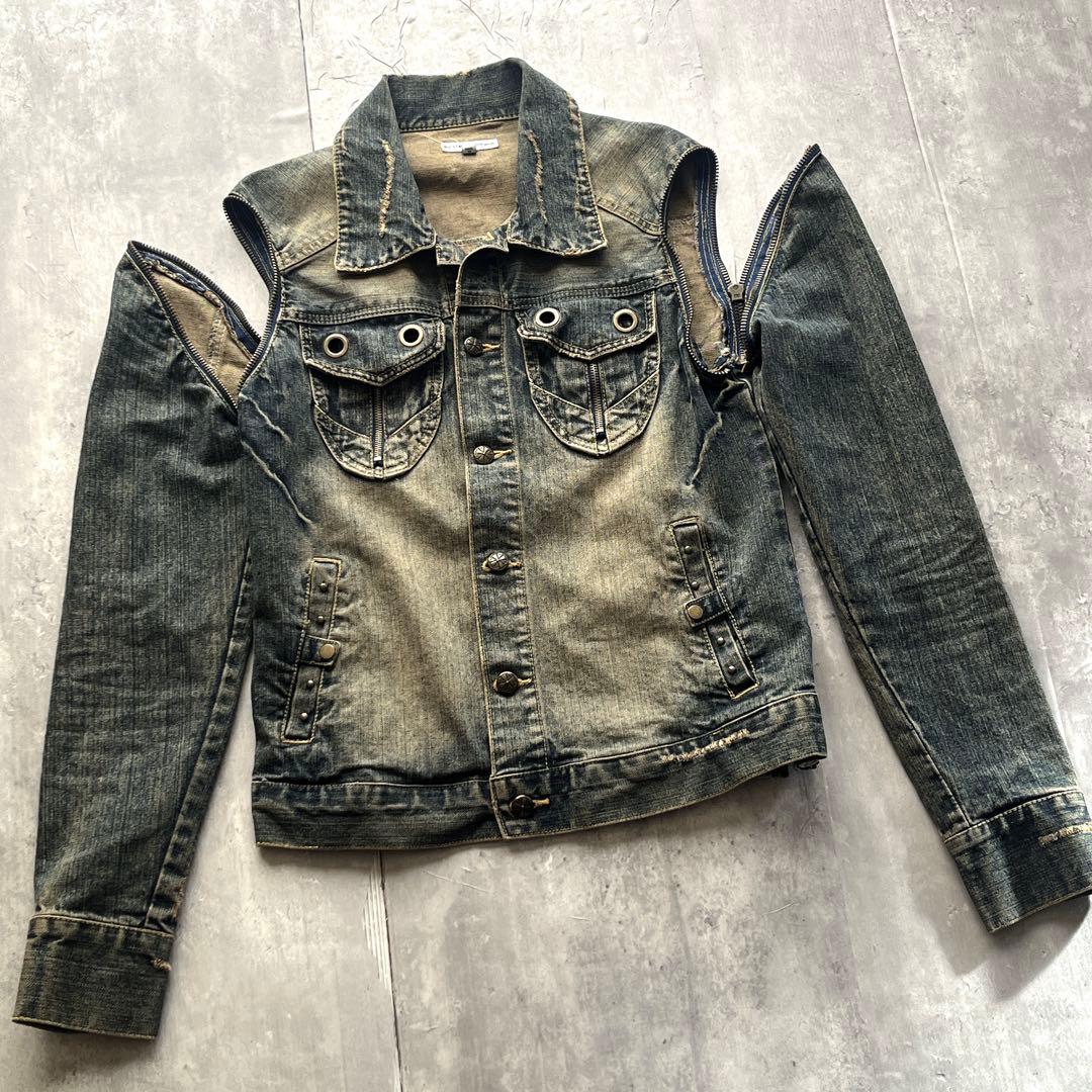 ジャケット・アウター grunge gimmick denim fade jacket Y2K 00s