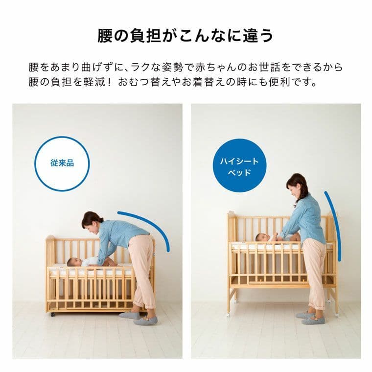 ぴぴぴ様 → KATOJI ベビーベッド ハイシート + ベビーベッドガード