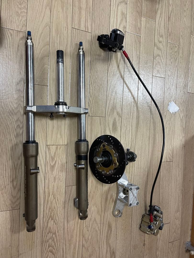 モンキー　武川　フロントフォーク　ディスクブレーキ　一式