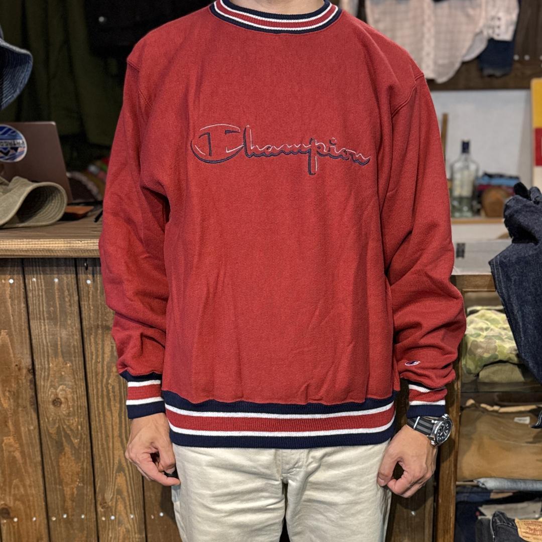 90s 未着用 極上 champion リバースウィーブ リブライン トリコタグ