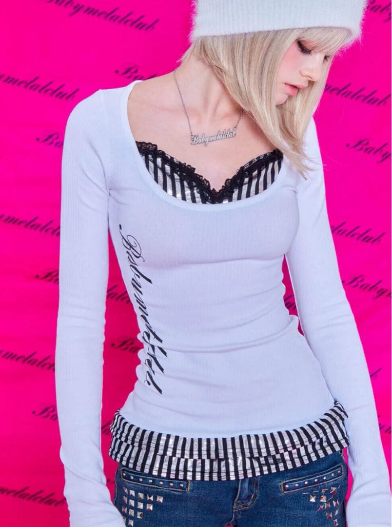 babylclub 長袖Tシャツ ホワイト