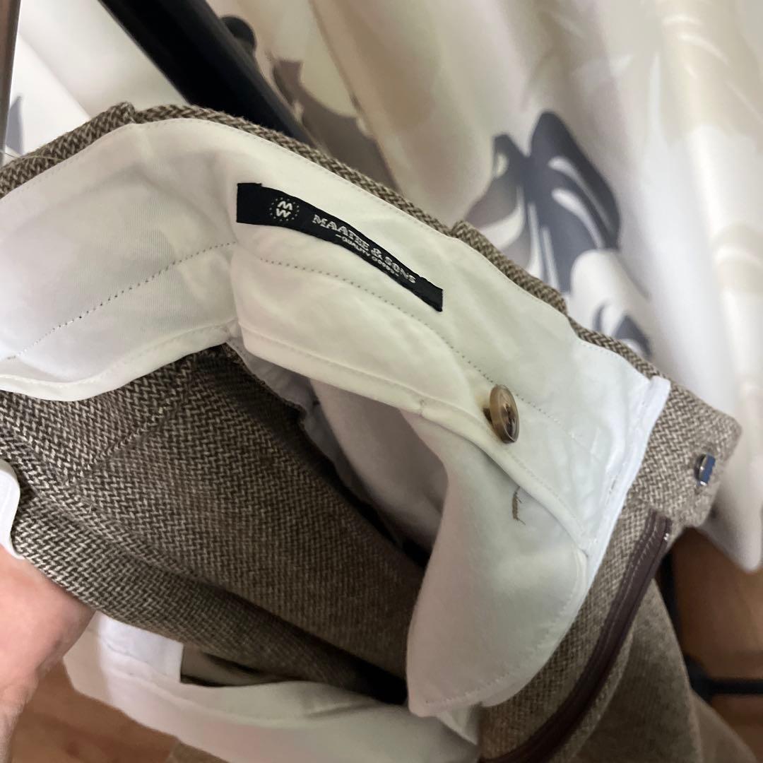 パンツ MAATEE&SONS FLARE-3 \"WOOL HERRINGBONE\"